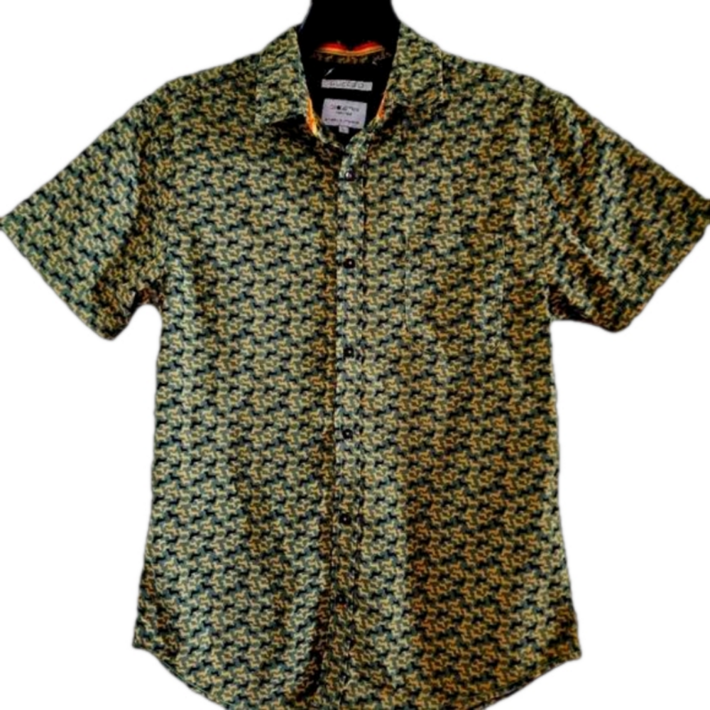 Sueded by Geometrix NY Drill Clothing Men's Button Down Shirt. Si…